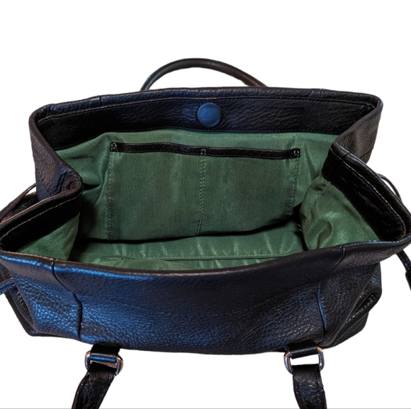 VGUC Kate Spade Black Pebbled Leather Westbury Satchel w/Side Drawstring - Picture 7 of 10